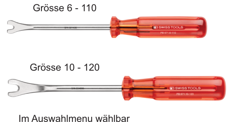 Klammerheber / Lösehebel PB